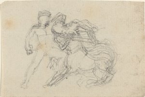 Strijd tussen man en centaur
