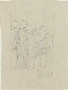Bedelaars bij een deur (studie voor het Yarborough-monument)