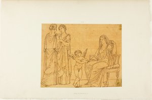 Cupido en drie vrouwen door John Flaxman