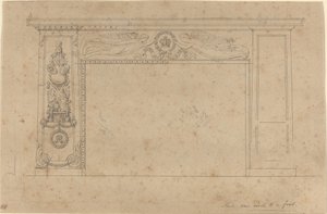 Ontwerp voor de schoorsteenmantel in de troonzaal, Buckingham Palace