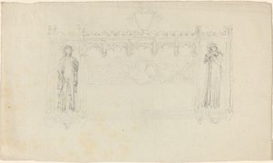 Ontwerp voor het Simcoe Monument, Exeter Cathedral door John Flaxman