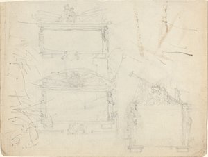 Ontwerpen voor monumenten [recto en verso]