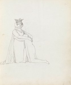 Tekening van mevrouw Siddons als Constance door John Flaxman