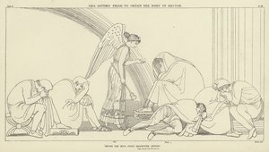 Iris adviseert Priamus om het lichaam van Hector te verkrijgen door John Flaxman