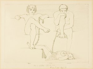 Othus en Ephialtes houden Ares gevangen