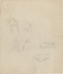 Blad van Figurenstudies door John Flaxman