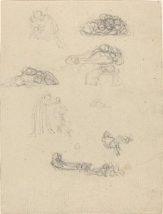 Blad met Studies door John Flaxman