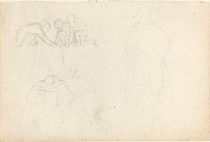 Blad met Studies door John Flaxman