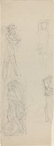 Blad met Studies [recto en verso] door John Flaxman