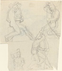Blad met studies [recto en verso]