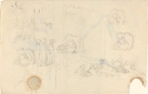 Blad met Studies [recto en verso] door John Flaxman