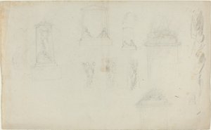 Studies voor een monument door John Flaxman