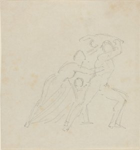 Studie voor "De woede van Athamas" door John Flaxman