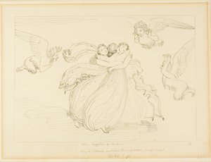 De Harpijen en de Dochters van Pandarus door John Flaxman