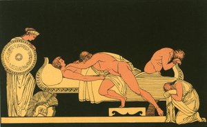 Thetis brengt het pantser naar Achilles door John Flaxman