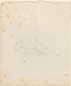 Drie Liggende Vrouwelijke Figuren door John Flaxman
