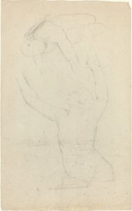 Twee Zwevende Figuren die naar Elkaar Reiken door John Flaxman