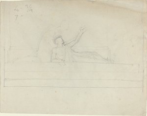 Twee Griekse Klassieke Figuren door John Flaxman