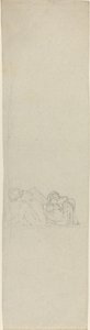 Twee ineengedoken figuren door John Flaxman
