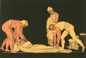 Odysseus slapend op zijn eigen kust gelegd door de Phaeacische zeelieden