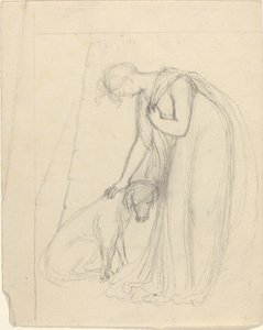 Vrouw die een Hond Aait
