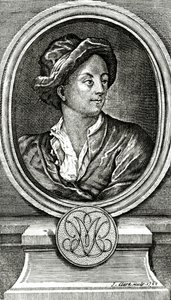 Matthew Prior, gegraveerd door J. Clark, 1722