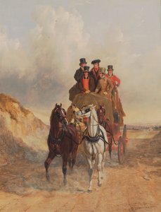 De koninklijke postkoets op de weg door John Frederick Herring