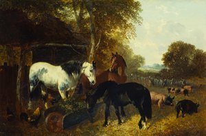 Een Boerderijscène door John Frederick Herring Junior