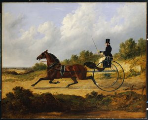 "Vertrouwen", een gig getrokken door een koetsier