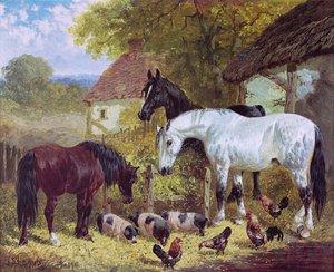 Boerenerf door John Frederick Herring Senior