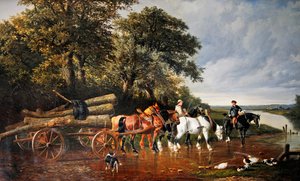 De Houten Wagen door John Frederick Herring Senior