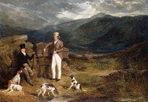 Twee Heren met Pointers op een Korhoenheide, 1824 door John Frederick Herring Senior