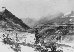 Berglandschap, Lombardije door John Frederick Kensett.