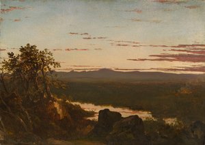 Zonsondergang Landschap door John Frederick Kensett