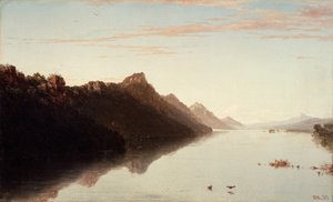 Uitzicht op de bovenloop van de Mississippi door John Frederick Kensett