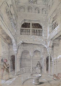 Ingang van de baden in het Alhambra door John Frederick Lewis