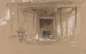 Hoofdingang van de Grote Moskee, (Ulu cami) Bursa, Turkije door John Frederick Lewis