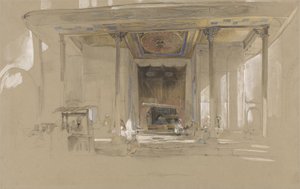 Hoofdingang van de Grote Moskee (Ulucami) Bursa, Turkije, c.1840 door John Frederick Lewis