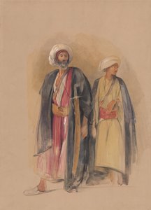Sjeik Hoessein van Gebel Tor en zijn zoon door John Frederick Lewis