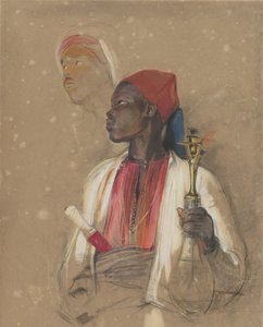 Studie voor De Pijpdrager, 1841-51 door John Frederick Lewis