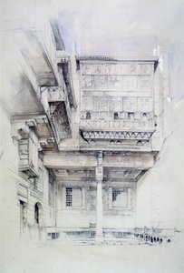 De Hof van het Huis van de Kunstenaar, Caïro, Egypte, 19e eeuw door John Frederick Lewis