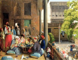 De Middagmaaltijd, Caïro door John Frederick Lewis
