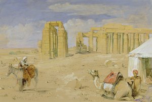 Het Ramesseum in Thebe, c.1850 door John Frederick Lewis