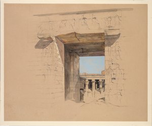 De tempel van Edfu: De deur van de pyloon
