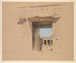 De tempel van Edfu: De deur van de pyloon