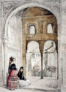 Raam in de Hal van Ambassadeurs, uit Schetsen en Tekeningen van het Alhambra door John Frederick Lewis