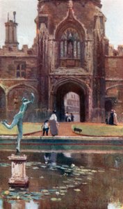 Christ Church College - Tom Quadrangle (kleurenlitho)