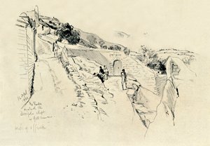 Op de Olijfberg, waar de discipelen sliepen tijdens de doodsangst in de tuin, 1902 door John Fulleylove