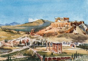 De Akropolis en de Tempel van Olympische Zeus vanaf de heuvel Ardettos