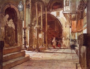 De Zalvingssteen, vanuit de Ambulatorium van de Kruisvaarderskerk door John Fulleylove